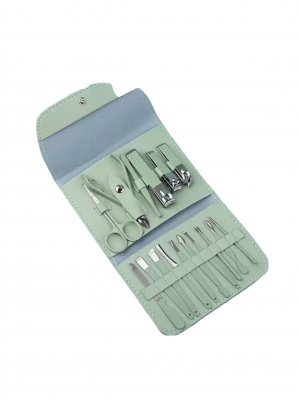 Set manicure 16 pcs (color verde agua)