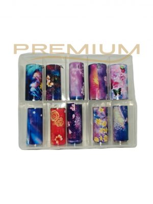Caja de 10 foil para uñas surtidas - X01