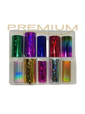Caja de 10 foil para uñas surtidas - X10