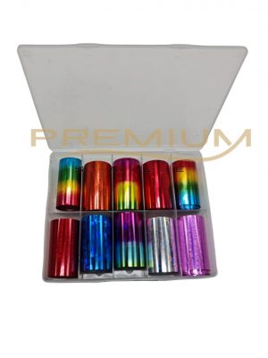 Caja de 10 foil para uñas surtidas - X11