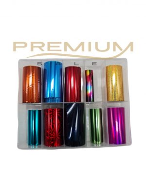 Caja de 10 foil para uñas surtidas - X08