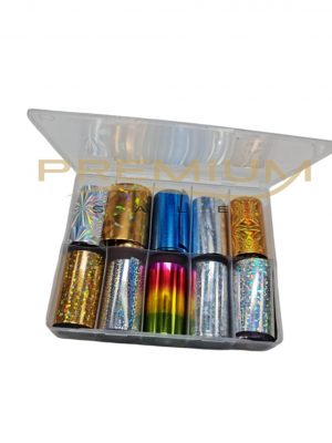 Caja de 10 foil para uñas surtidas - X09