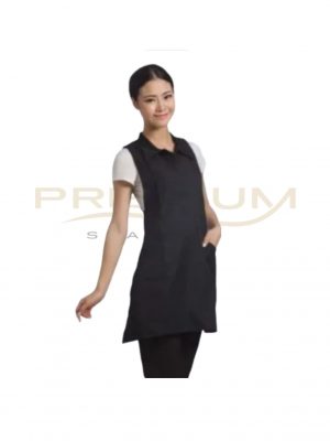 Delantal con cuello negro