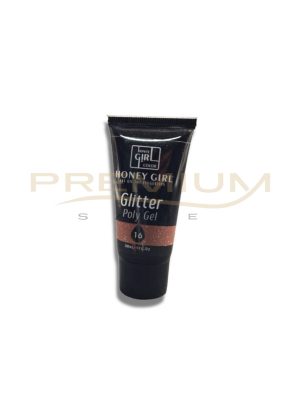 OFERTA! Polygel 16 glitter 30 ml Honey Girl