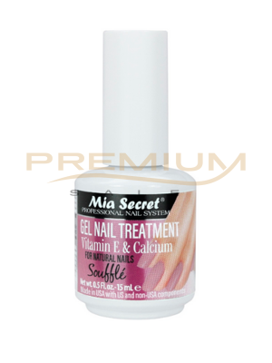 Gel tratamiento de uña Souffle vitamina E y Calcio 15 ml. Mia Secret (Cod. GT-03)
