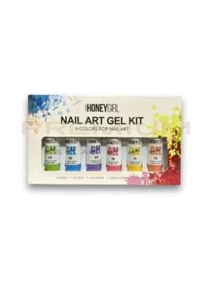 Kit 6 esmalte gel para diseño de uñas HoneyGirl