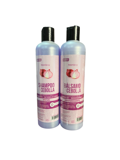 Pack Shampoo y Acondicionador Cebolla 500 ML. REANIA.Y
