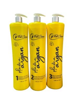 Kit Keratina Alisante 3 pasos "Plastica Argán" Full Cacao  1 lt.