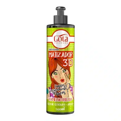 Acondicionador Matizador 3D Rojo Intenso 300 ml. Gota Dorada