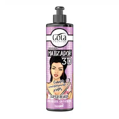Acondicionador Matizador 3D Super Black 300 ml. Gota Dorada