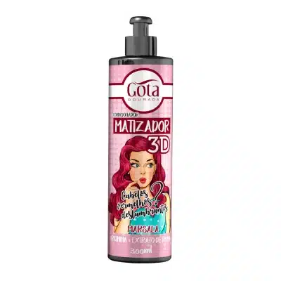 Acondicionador Matizador 3D Marsala 300 ml. Gota Dorada
