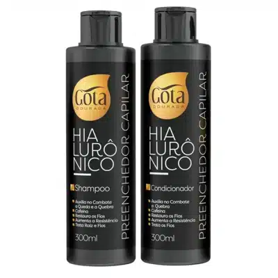 Kit Shampoo y Acondicionador HIALURONICO 300 ml Gota Dorada
