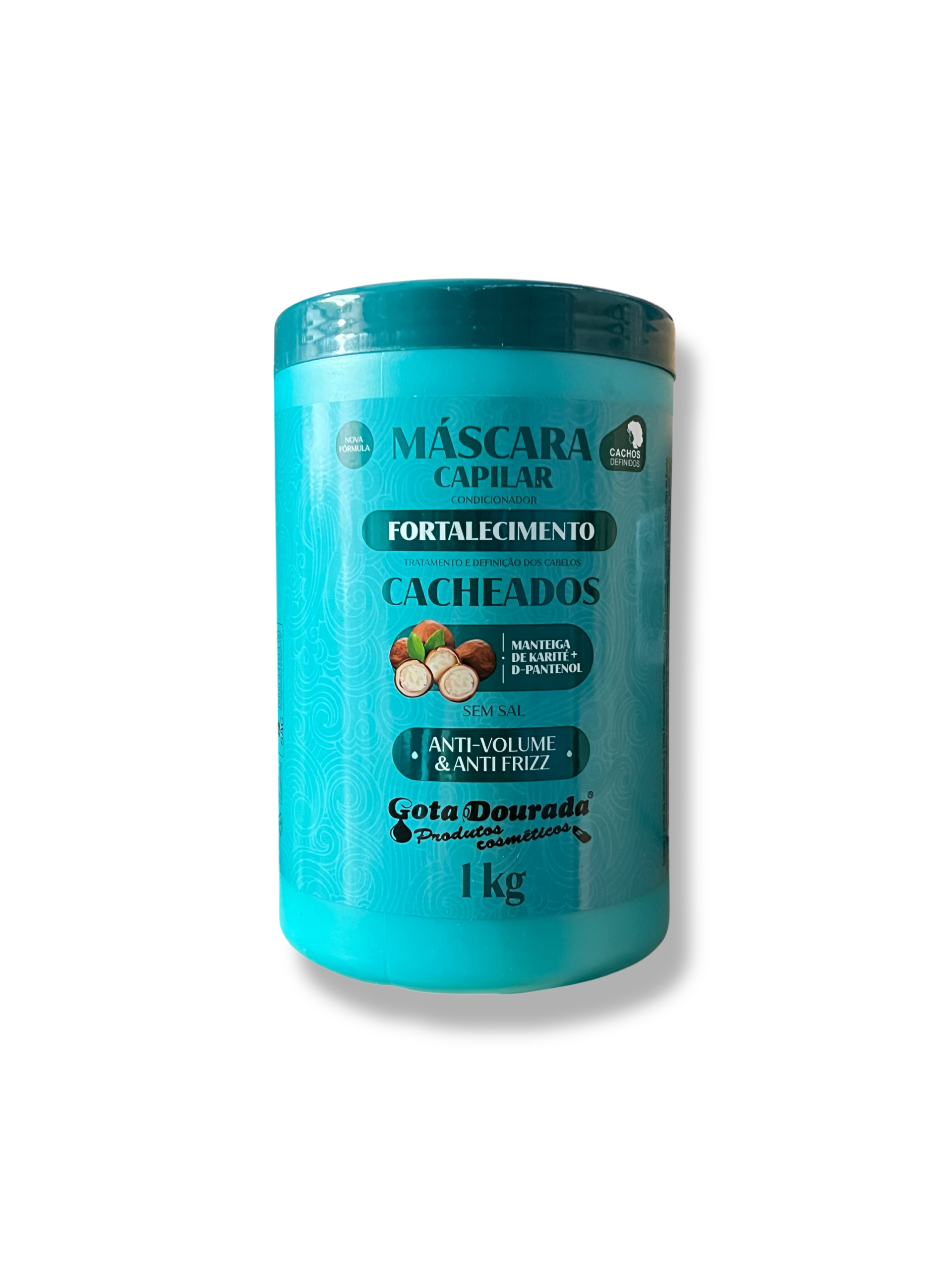Máscara Fortalecedora para Cabello Rizado 1 kg Gota Dorada