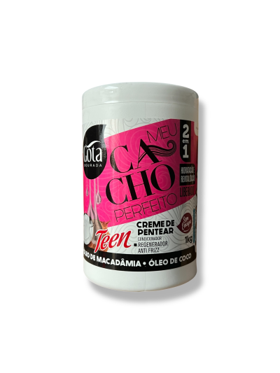 Crema De Peinar Mis Rizos Perfectos Aceite de Coco y Macadamia 1 kg Gota Dorada