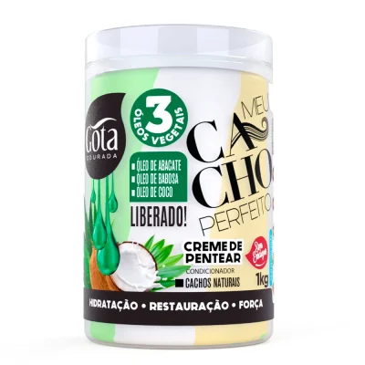 Crema de Peinar Mis Rizos Perfectos Aguacate , Aloe Vera y Coco 1 kg Gota Dorada