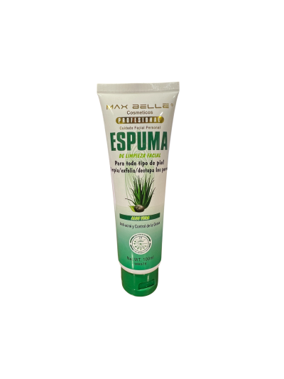 OFERTA! Espuma de limpieza facial Aloe Vera 100 ml. MAXBELLE