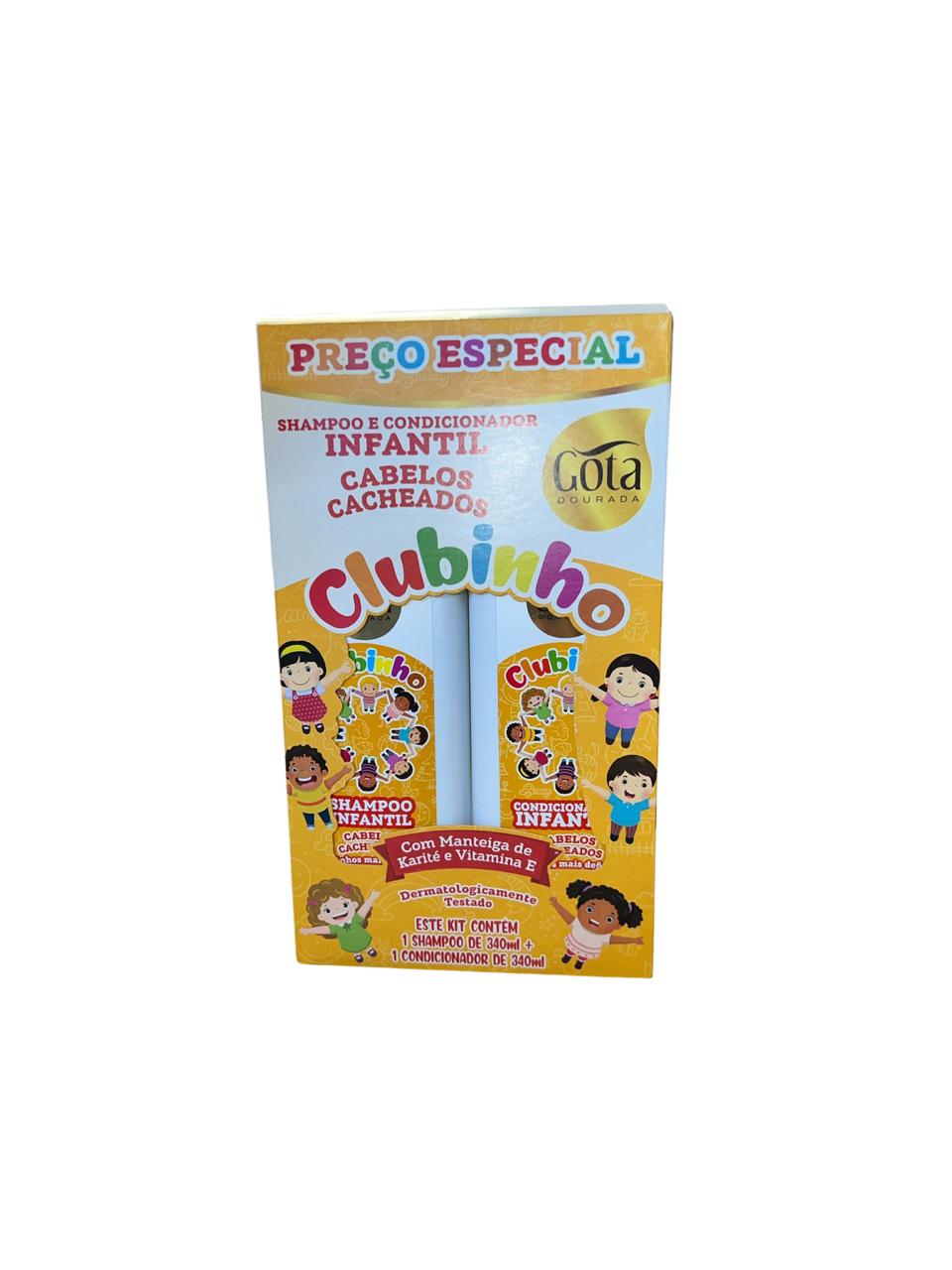 Kit Shampoo y Acondicionador Infantil Karité Cacheados 300 ml Gota Dorada