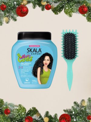 Kit Rizos Máscara capilar Mais Cachos 1 kl Skala + Cepillo Paleta para Rizos